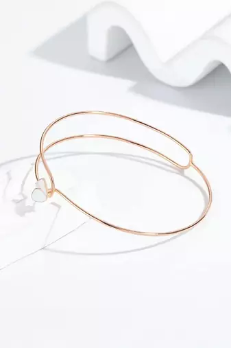 Pure 925 silver rose aura open bracelet for women