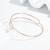 Pure 925 silver rose aura open bracelet for women