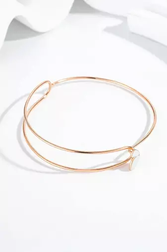 Pure 925 silver rose aura open bracelet for women