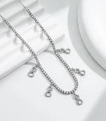 Pure 925 silver infinity tennis chain for women