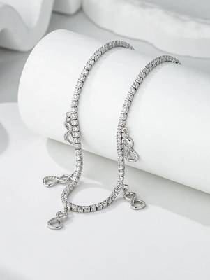 Pure 925 silver infinity tennis chain for women 2