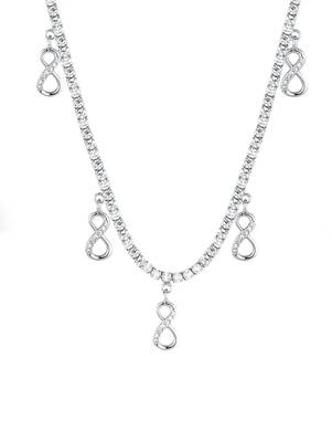Pure 925 silver infinity tennis chain for women 4
