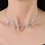 Pure 925 silver tennis flower chain for women