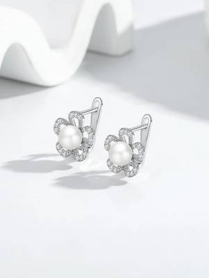 Pure 925 silver flower set for women 3