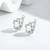 Pure 925 silver flower set for women