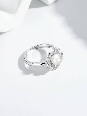 Pure 925 silver flower set for women 4