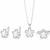Pure 925 silver flower set for women
