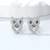 Pure 925 silver owl pendant set for women