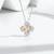 Pure 925 silver gold flower pendant set for women