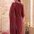 women ethnic motifs embroidered regular kurta with trousers & with dupatta