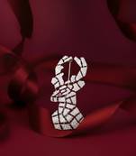 Pure 925 silver geometric luxe brooch