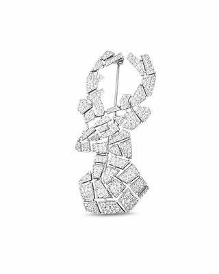 Pure 925 silver geometric luxe brooch 3