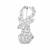 Pure 925 silver geometric luxe brooch