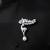 Pure 925 silver graceful fawn brooch