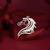 Pure 925 silver imperial horse crest brooch