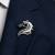 Pure 925 silver imperial horse crest brooch