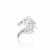 Pure 925 silver imperial horse crest brooch