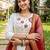 women floral embroidered regular thread work kurta with trousers & with dupatta