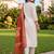 women floral embroidered regular thread work kurta with trousers & with dupatta
