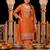 women ethnic motifs embroidered regular sequinned kurta with trousers & with dupatta