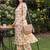 women floral printed regular cotton kurta with trousers