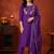 women ethnic motifs embroidered regular thread work liva kurta with trousers & with dupatta