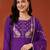 women ethnic motifs embroidered regular thread work liva kurta with trousers & with dupatta