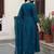 women ethnic motifs embroidered empire thread work cotton kurta with trousers & with dupatta