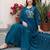 women ethnic motifs embroidered empire thread work cotton kurta with trousers & with dupatta