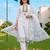 women ethnic motifs embroidered regular mirror work cotton kurta with trousers & with dupatta