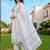 women ethnic motifs embroidered regular mirror work cotton kurta with trousers & with dupatta