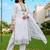 women ethnic motifs embroidered regular mirror work cotton kurta with trousers & with dupatta