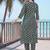 women printed regular cotton kurta with trousers