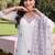 women ethnic motifs embroidered regular thread work cotton kurta with trousers & with dupatta