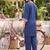 women ethnic motifs embroidered regular thread work linen kurta with trousers