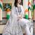women ethnic motifs embroidered regular mirror work cotton kurta with trousers & with dupatta