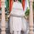 women ethnic motifs printed regular kurta with trousers & with dupatta