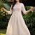 women floral embroidered empire thread work cotton kurta with trousers