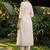 women floral embroidered empire thread work cotton kurta with trousers