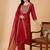 women ethnic motifs embroidered regular liva kurta with trousers & with dupatta
