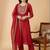women ethnic motifs embroidered regular liva kurta with trousers & with dupatta