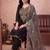 women ethnic motifs embroidered regular kurta with trousers & with dupatta