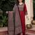 women printed regular gotta patti cotton kurta with trousers & with dupatta