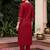 women printed regular gotta patti cotton kurta with trousers & with dupatta