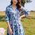 women floral printed regular cotton kurta with trousers