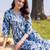 women floral printed regular cotton kurta with trousers