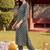women printed regular cotton kurta with trousers