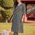 women printed regular cotton kurta with trousers