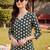 women printed regular cotton kurta with trousers