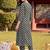 women printed regular cotton kurta with trousers